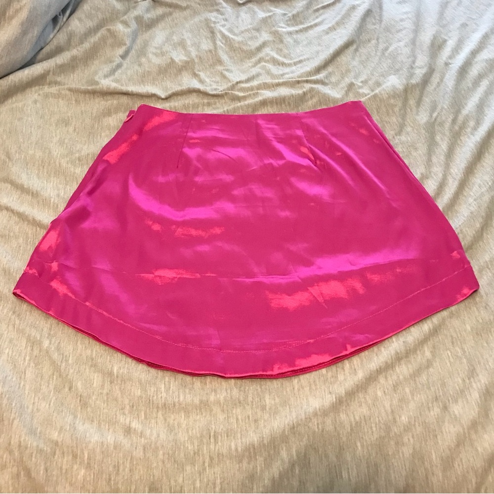 Pink Satin Skirt